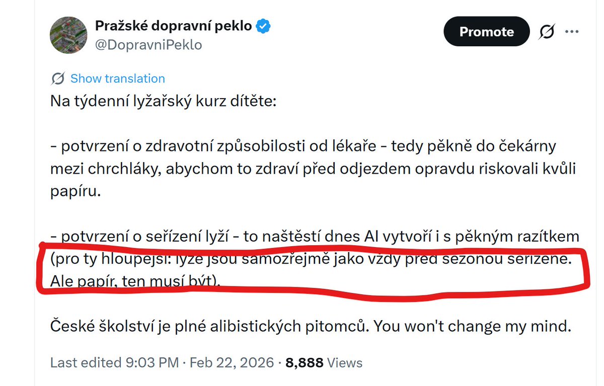 Pražské dopravní peklo tweet media