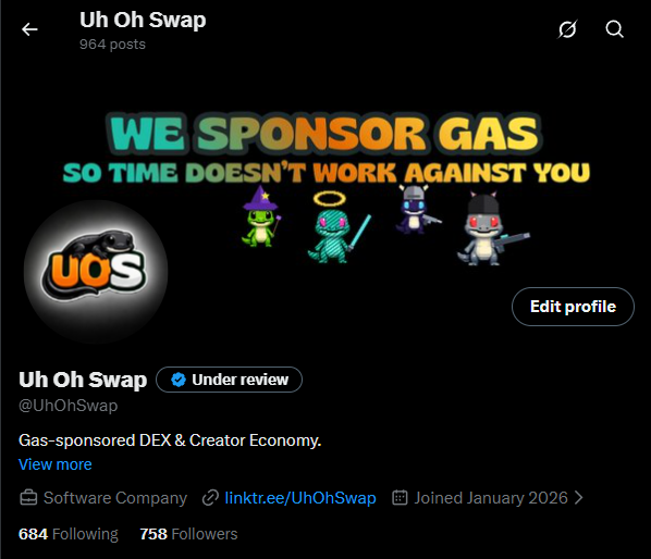 UhOhSwap's tweet photo. ✅ Exchange & Creator Economy progress
✅ Oil Salamanders NFT collection created
✅ New logo
We’re building. 🛠️
Help us reach 1,000 followers...one lucky winner will get $200K OGUOS 🎁

👉 Like + Follow + Repost
Reply with your thoughts + screenshot as proof of entry + your Solana address 👇
@DocOnChainX @Rocketdyor  @Chellphick01