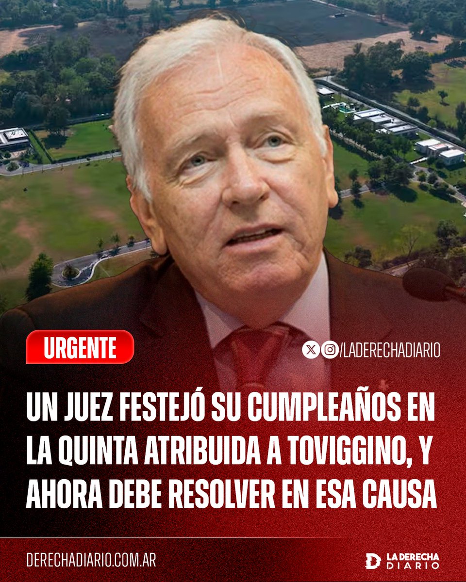 🚨🇦🇷 | TODO ARREGLADO Se reveló que el juez Carlos Mahiques, miembro de la Cámara de Casación Penal que definirá la investigación de la lujosa quinta de Pilar del mafioso Pablo Toviggino, festejó su último cumpleaños en la misma quinta a finales del año pasado.