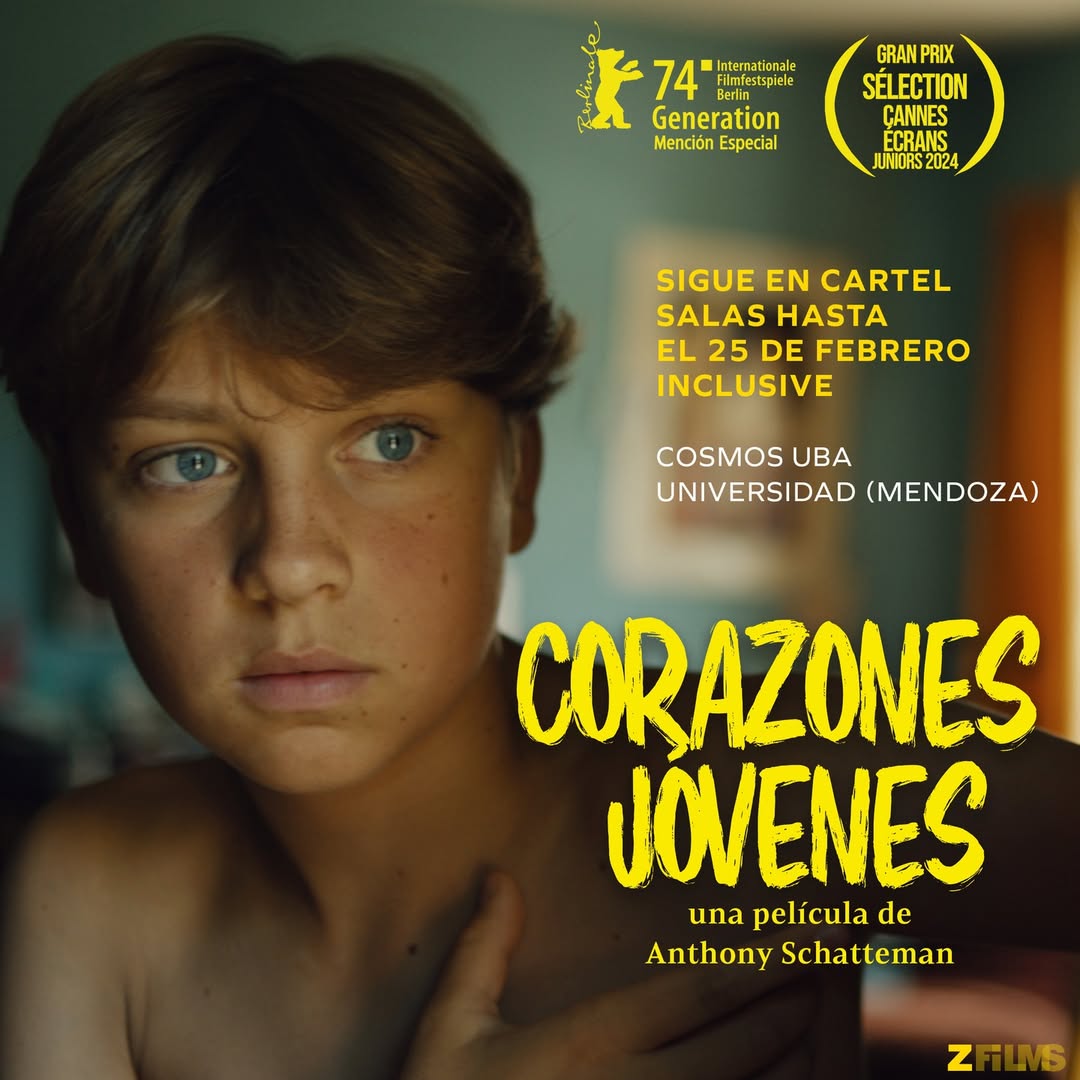 "Corazones jóvenes" de Anthony Schatteman La vida de  Elias cambia ante la llegada de  Alexander, su nuevo vecino. Será el  despertar del primer amor. youtube.com/watch?v=8-m9s6…
Cine Cosmos Uba y Cine Universidad de Mendoza hasta el 25 de febrero