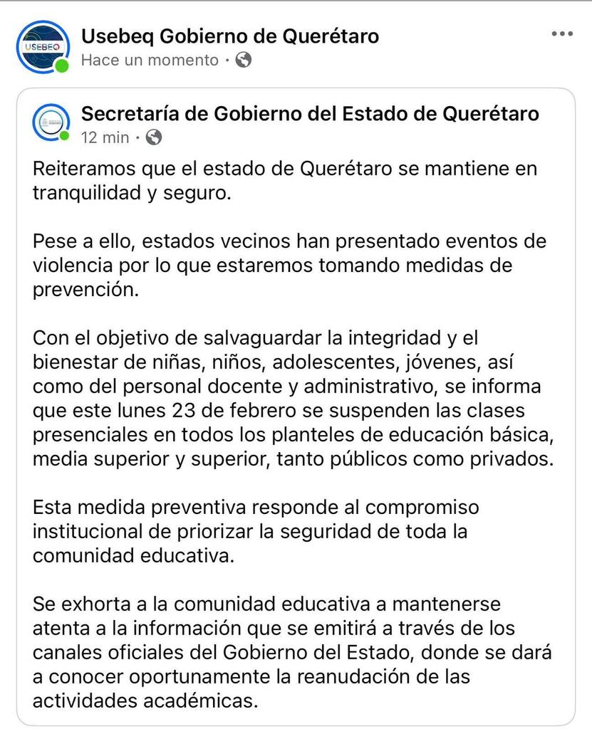 vontau45's tweet photo. 🚨 #Atención #Querétaro 

#USEBEQ #Escuela 📚📙✏️

👇🏼 https://t.co/CKvDIa2JXY