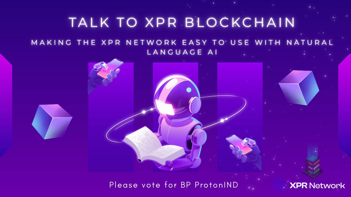 protonind's tweet photo. Just launched TalkToXPR — chat with the #XPR Network blockchain using AI. No explorer needed. Just ask!

✅ Accounts ✅ Transactions ✅ Votes✅ Build &amp; sign transactions

Free to try → https://t.co/UdKP1qiTJb
Built by @ProtonIND — vote us as BP to keep us going🙏
#XPRNetwork #AI https://t.co/ZQy5cwonnA
