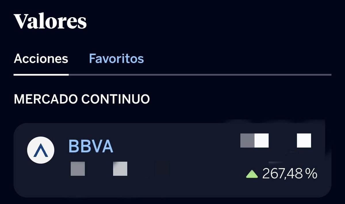 Mi madre, jubilada, sin saber sacar dinero del cajero hasta hace 4 años, lleva un +260% con bbva, ni decir cabe que ella no las compró.

Le venderé la mitad de las acciones para que viva tranquila y sin sobresaltos su jubilación.

¿En que se lo invierto? 
Si tenéis código de