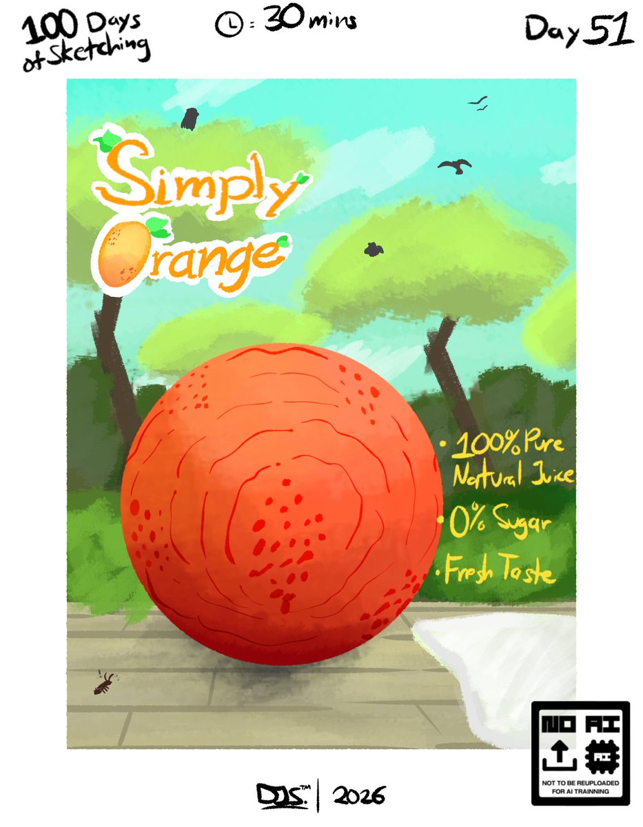 djseb1001's tweet photo. I'm taking a 100 Days of Sketching Challenge
Inspired from a course by keshart
Day 51 - Simply Orange
#100DaysOfSketching #art #Challenge https://t.co/Yf1rD7aZDk
