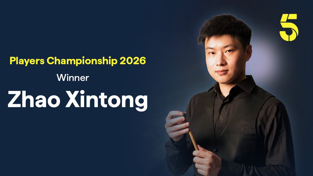 Channel5Sport's tweet image. AND THE NEW CHAMPION...

The Cyclone, Zhao Xintong!

#Snooker #playerschampionship
@WeAreWST