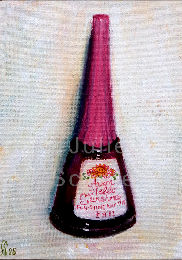 JulieKSchuler's tweet image. Hello Sunshine Nail Tint
original painting

jschulerart.etsy.com/listing/186246…

#painting #Originalart #nailpolish #cosmetics #avon #retro #1970s #1980s