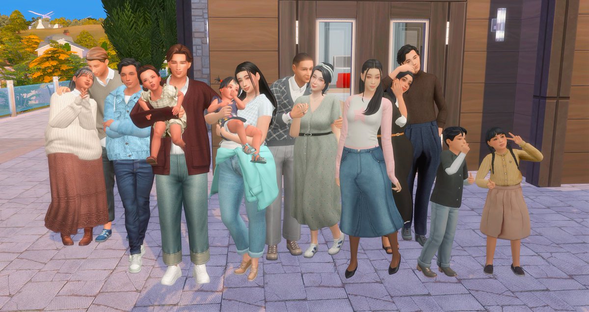 i made little circles on some paper and each circle represented one cluster of teleporter statues. in each circle i wrote the names of the sims i'd put in the statues. then i selected the poses for each smaller group one section at a time.