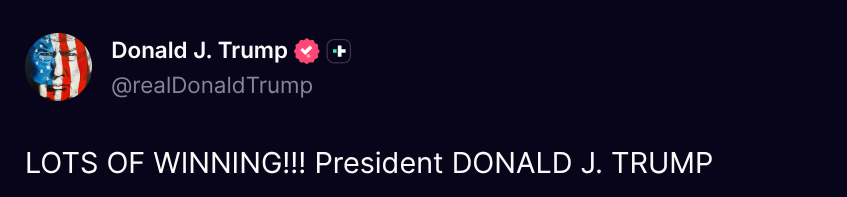 Donald J Trump Posts TruthSocial tweet media