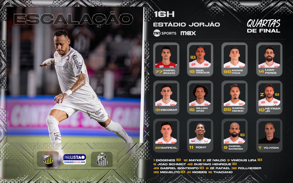 Santos escalado oficialmente!