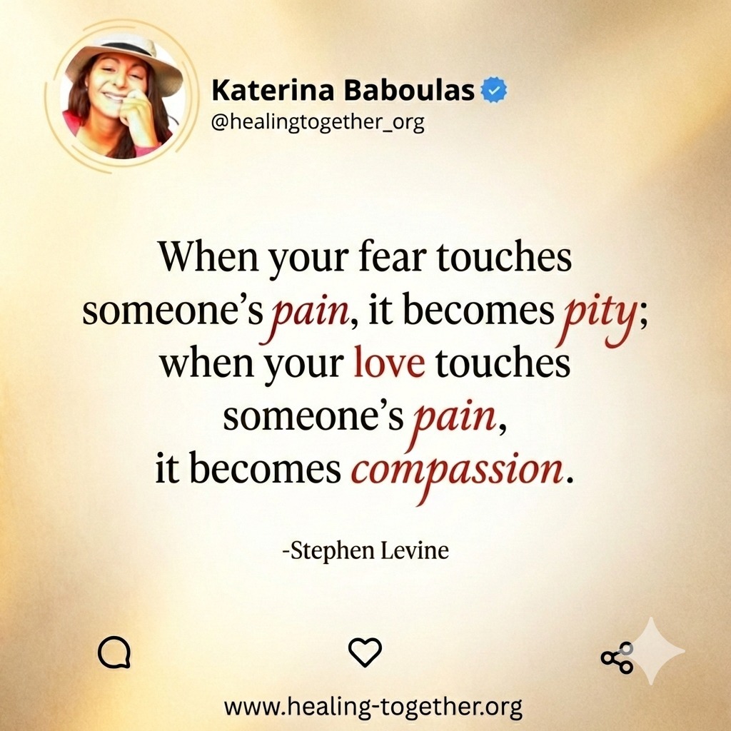 Pity vs Compassion = Fear Vs Love ❤️‍🩹
Love is what transmutes what otherwise would feel like shame, into compassion and healing. We do not heal alone, we heal together! 

Thank you for being here ❤️‍🩹
#HEALINGTOGETHER #love #pain #compassion #