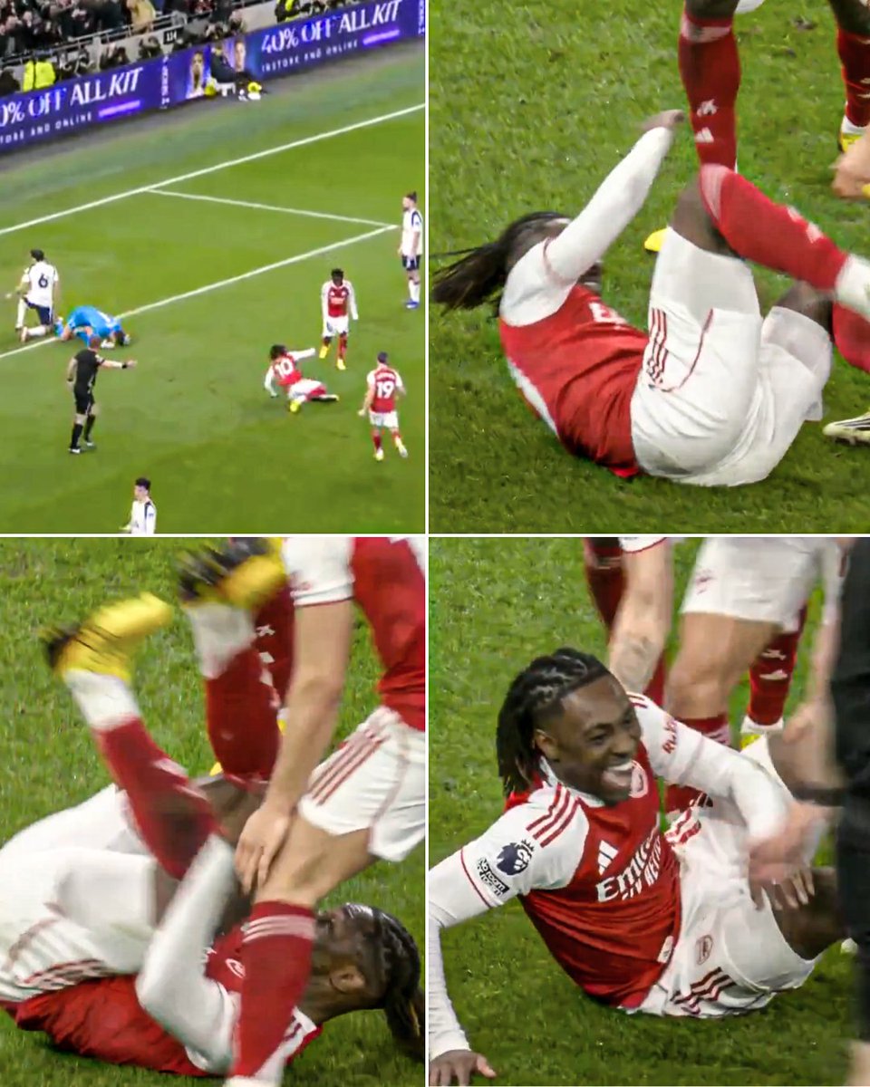 Eberechi Eze stayed on the ground for his initial celebration 😅