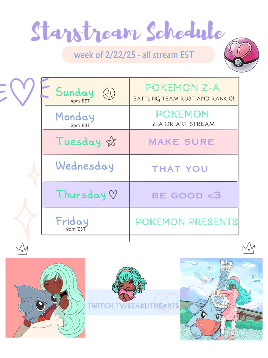 IT'S POKEMON WEEK!   

Are you excited for the Pokemon Presents announcement this Friday? We will live react at (ughhh) 9am!  See you later today for Pokemon Z-A~! 

twitch.tv/starlithearts