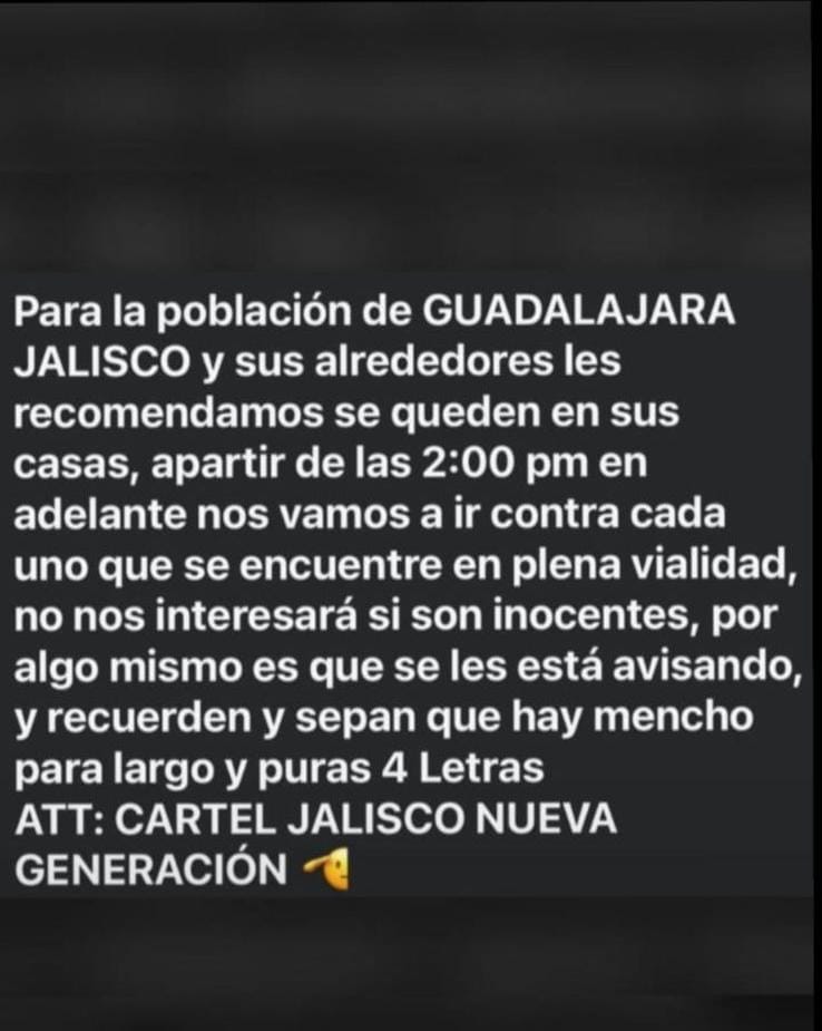 luzelenachavez8's tweet photo. Compartan para que la población se resguarde
@RealArturoH https://t.co/zp6f6Z71Rn