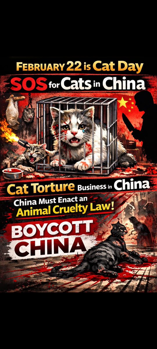 #China doesn't have laws to protect Animals from horrific torture for Profit and porn!
#MadeInChina Videos are snuff Videos and the stars are innocent Cats and Kittens, suffer endless torture for a little bit of Pocket Money. 
We speak up for the Animals!
They count on us!
Don't