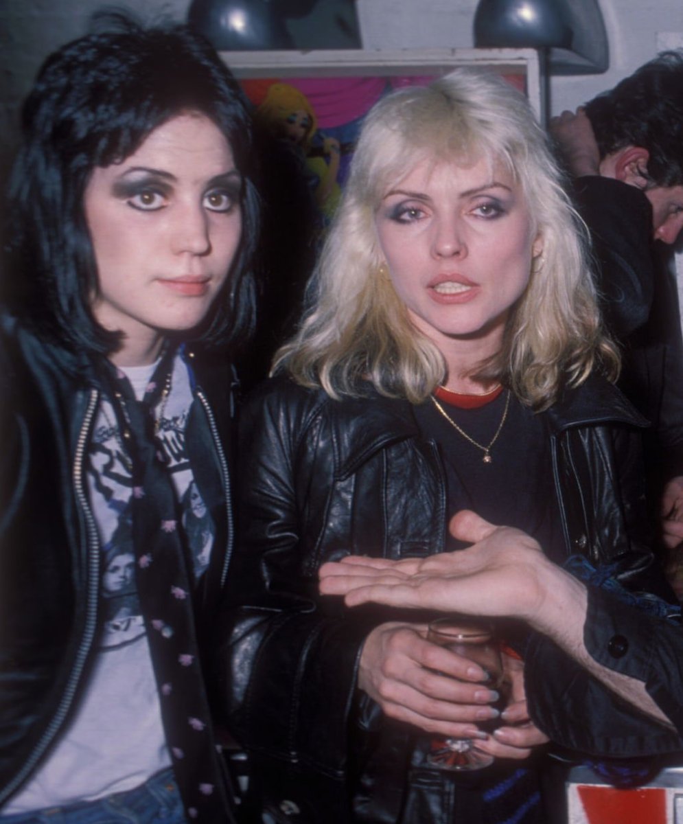 Joan Jett and Debbie Harry photographed by Chris Stein in 1979