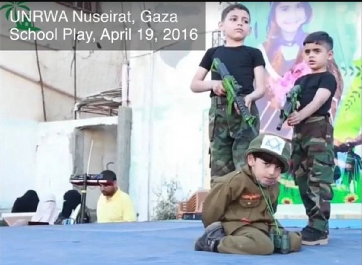 KevinVuongxMP's tweet image. I’d want my daughter &amp;amp; her classmates doing Shakespeare or quite literally anything else for their school play than playing terrorists, practicing taking Jews as hostages at gunpoint.

Why do our hard-earned 🇨🇦 tax dollars fund this curriculum of hate? #DefundUNRWA