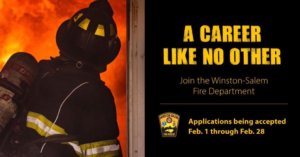 cityofwsfire's tweet image. Don’t settle for boring be ADVENTUROUS!
🚒 #WSFire is hiring! 🚨APPLY NOW: 

governmentjobs.com/careers/winsto…

✅ No experience, no worries we’ve got you!