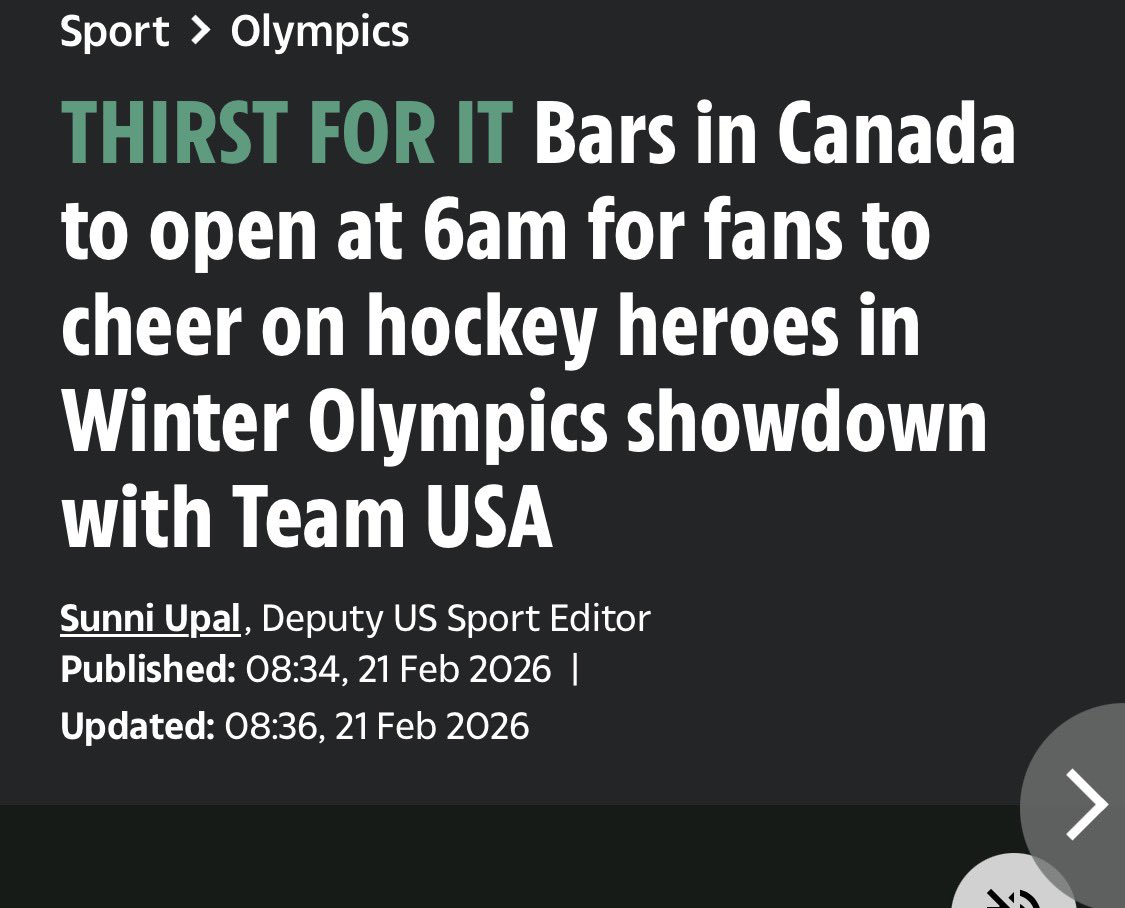 At least the Canadians got to drink early this morning .