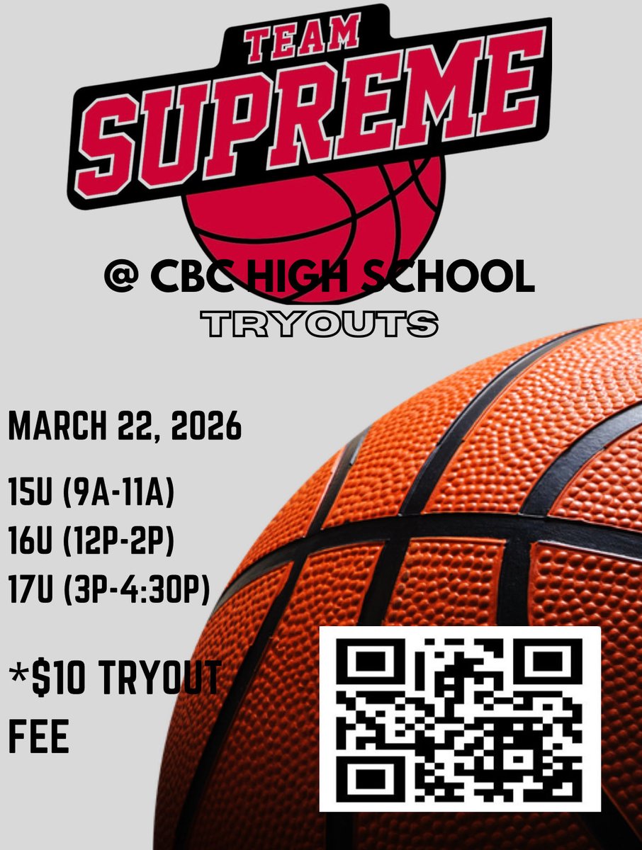 Hifivebball's tweet photo. Team Supreme (formerly MO Phenom)
HS Tryouts 
Sunday March 22 
@ CBC HS 1850 de la salle
See times below

Pre register using the link

https://t.co/cf2WNwM2cT https://t.co/dDJmYsa6Cq