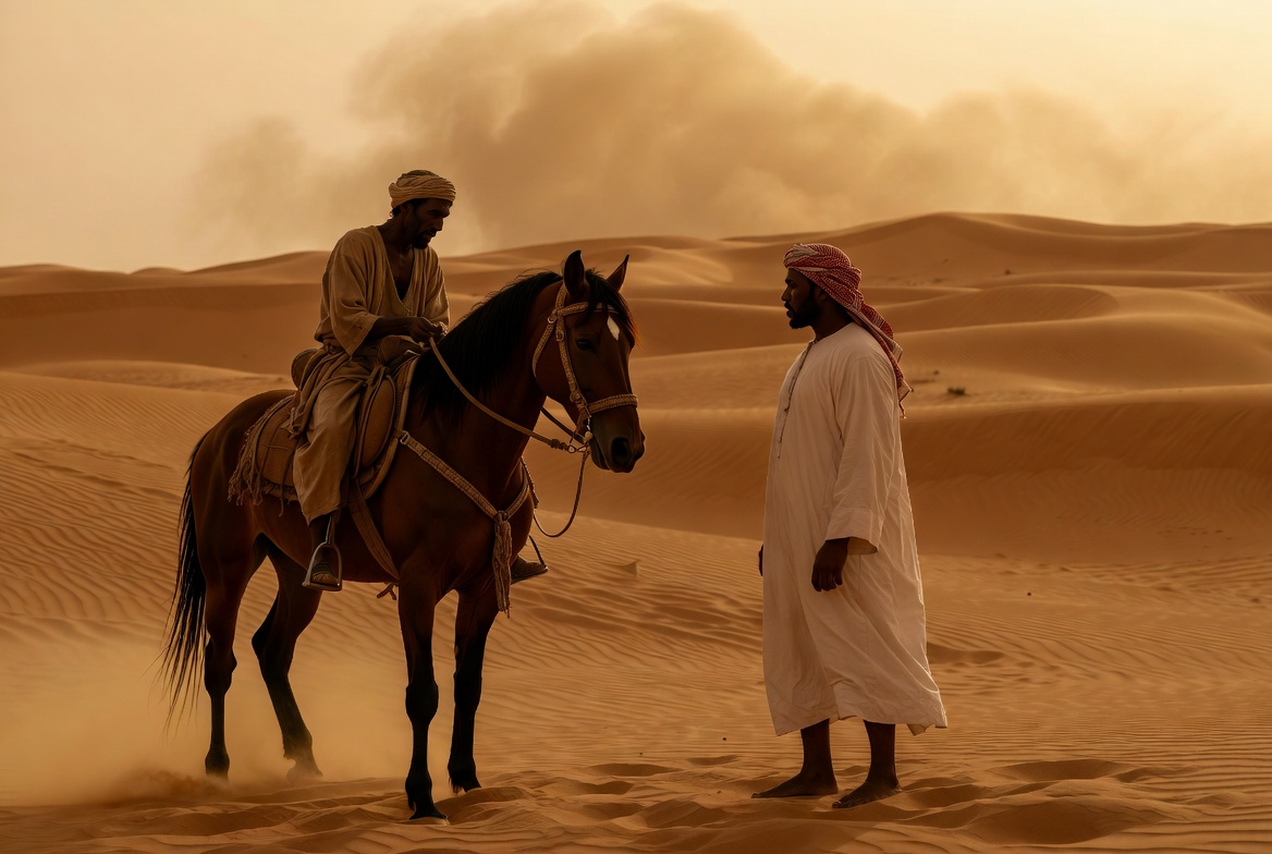 حتى لا تنقطع المروءة

مقدمة:

في تضاعيف كتب الأخبار والأدب، وفي طوايا قصص العرب وأيامهم في الجاهلية، تختزن الحكمة البليغة، وتنبثق القيم النبيلة من خلال مواقف عابرة قد لا تلفت الأنظار لولا ما تحمله من معانٍ سامية.

ومن أبلغ ما يُروى في هذا السياق، حكاية ذات وقع عميق، تجمع بين كرم