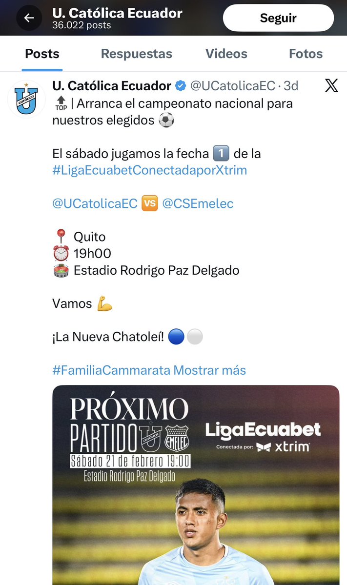 Revisé IG, FB y X: NUNCA hubo venta de entradas (ni locales ni visitantes) para Católica vs Emelec Para mí, esto estaba cocinado desde antes. Ahora arman show, hacen ruido y quieren ganarse 3 pts “a la vaca”. Puro llorones ¿qué opinas?