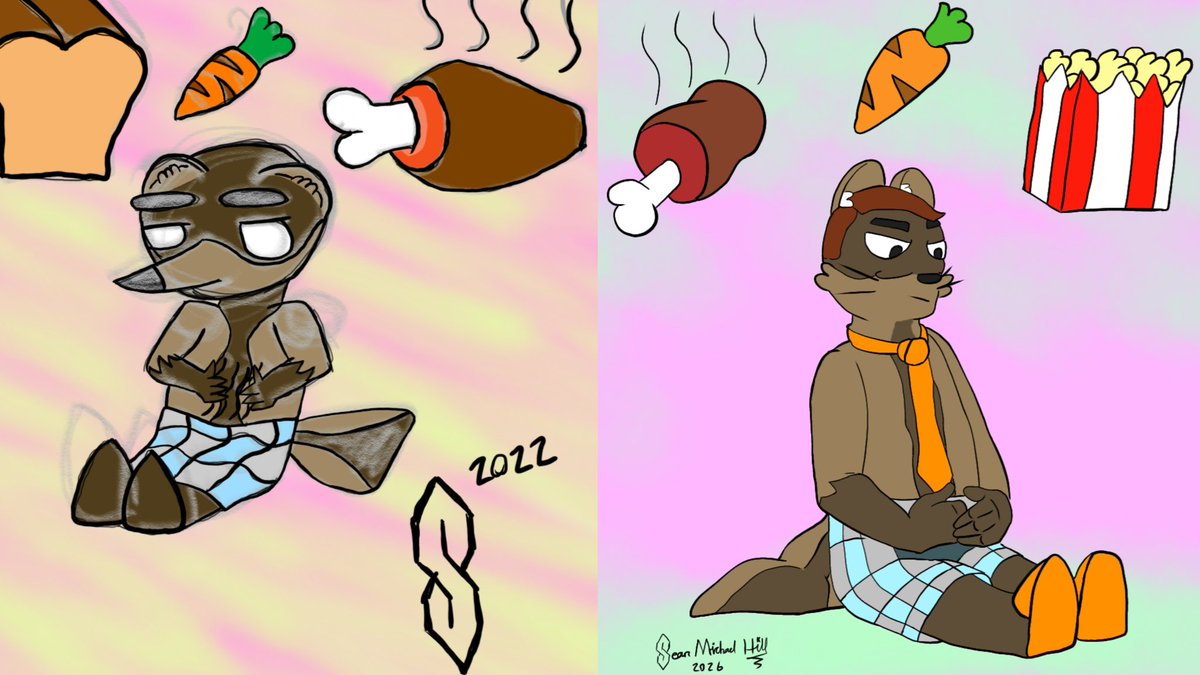 Seancicle's tweet photo. I'm making a large payment and clearing up my last debt. Pardon my French, mais c'est bon! To another year in business for myself.

In other news, you heard it here first. I notice between the four years each of these were drawn, my anatomy has improved! https://t.co/3w1lV3qufq