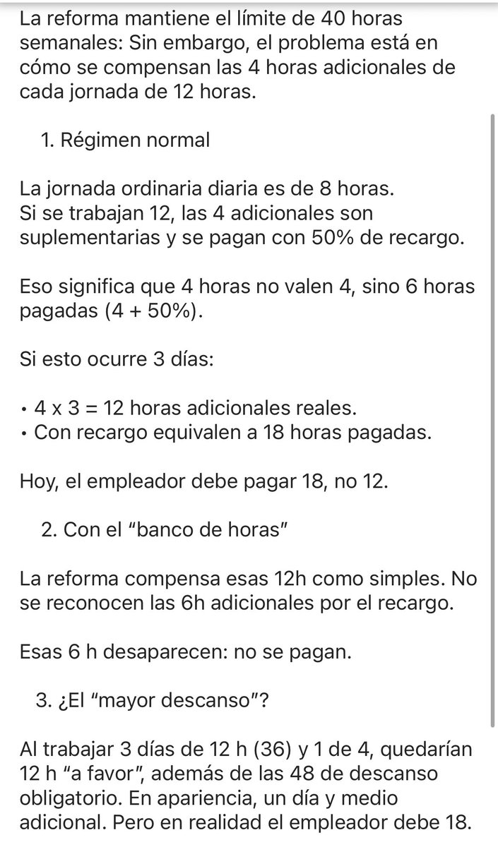 Algunas personas piensan que con el banco de horas “ganan” días de descanso. 

En realidad perdemos el pago de 6 horas, o su equivalente en descanso. 

¿Quién se queda con eso? 
El empleador.

Aquí explico por qué las y los trabajadores pierden dinero y tiempo. 👇🏽