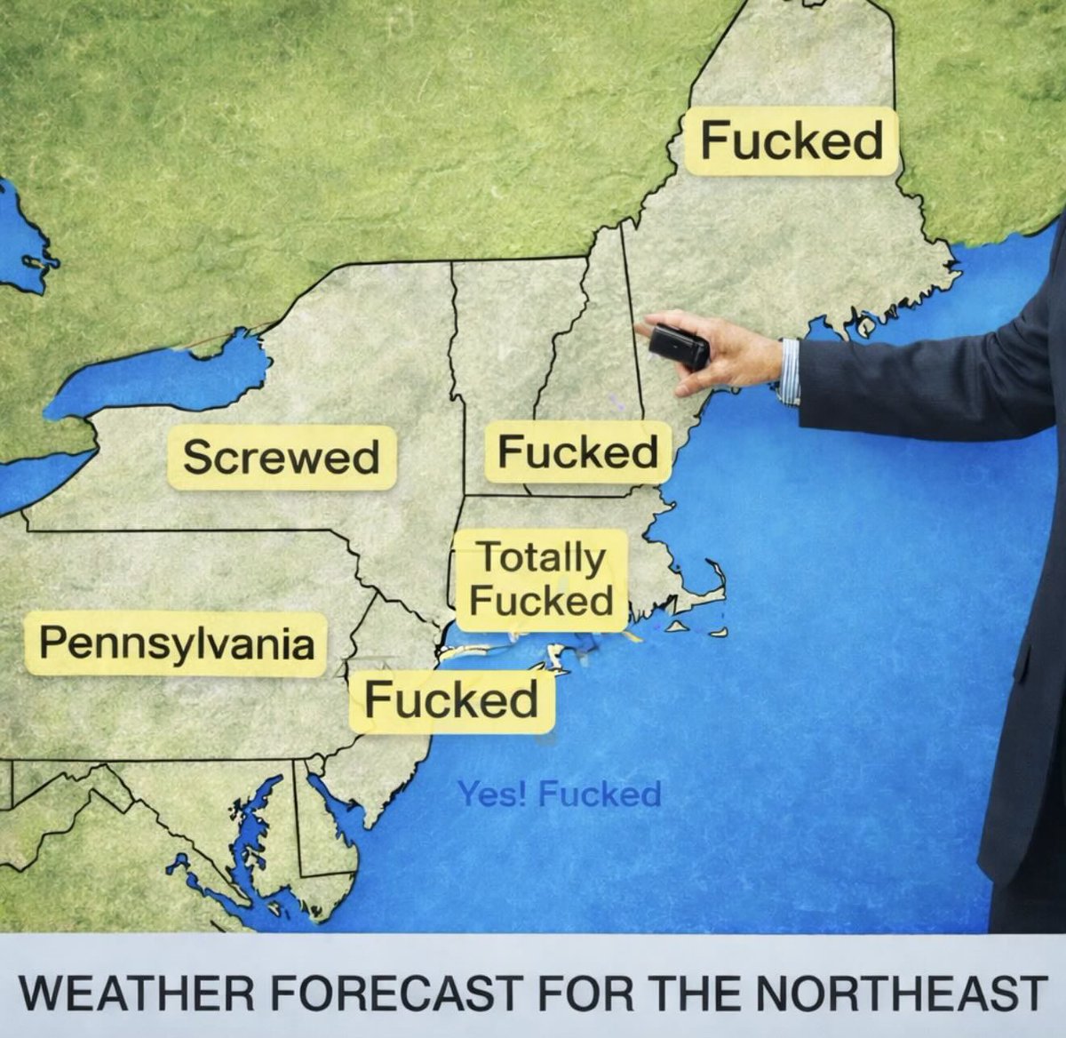 Heavy snow covers the Northeast, including New York City