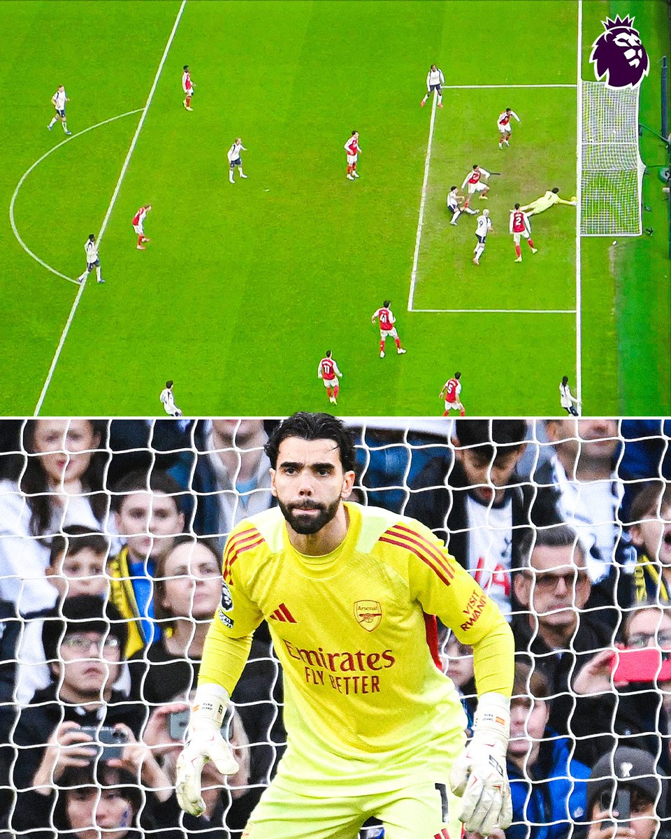A stop on the line by David Raya! 🧤

Richarlison's backheel looked like it was going in, but the <a href="/Arsenal/">Arsenal</a> 'keeper scrambled back to make the save!