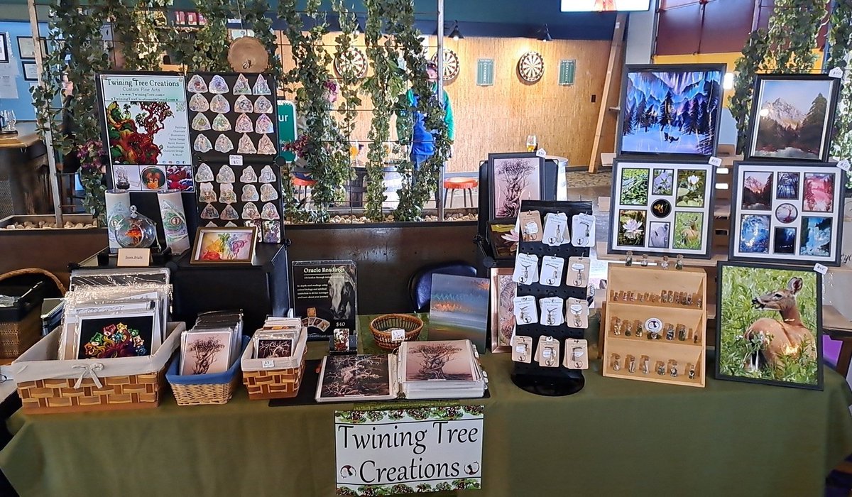 It's happening now until 6pm! Come enjoy local artists and performers at Art in the Heart of West Allis! 😄 

Check out my table for art of all kinds!
🌟Framed Art 
🍂Custom Art Orders
🔥Prints &amp; Stickers
🌿Spirit Charm Necklaces &amp; Charm Vials

✨Event: facebook.com/share/1C9iuMap…
❤️
