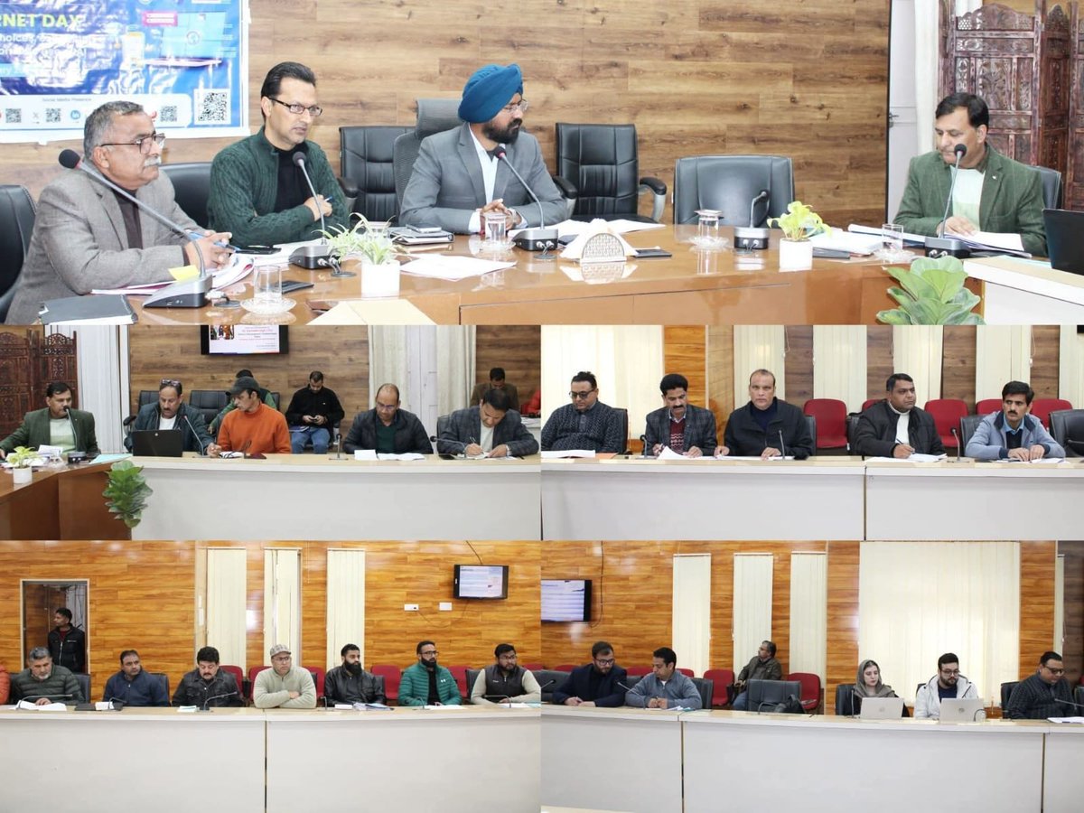 DC Doda Harvinder Singh, chaired a review meeting of Health Department sectors at DC Office Complex to assess performance, fund utilisation &amp; progress of key health schemes. Focus areas included NHM, TB Mukt Panchayats, District &amp; UT Capex works, Nikshay Poshan Yojana &amp; other CSS
