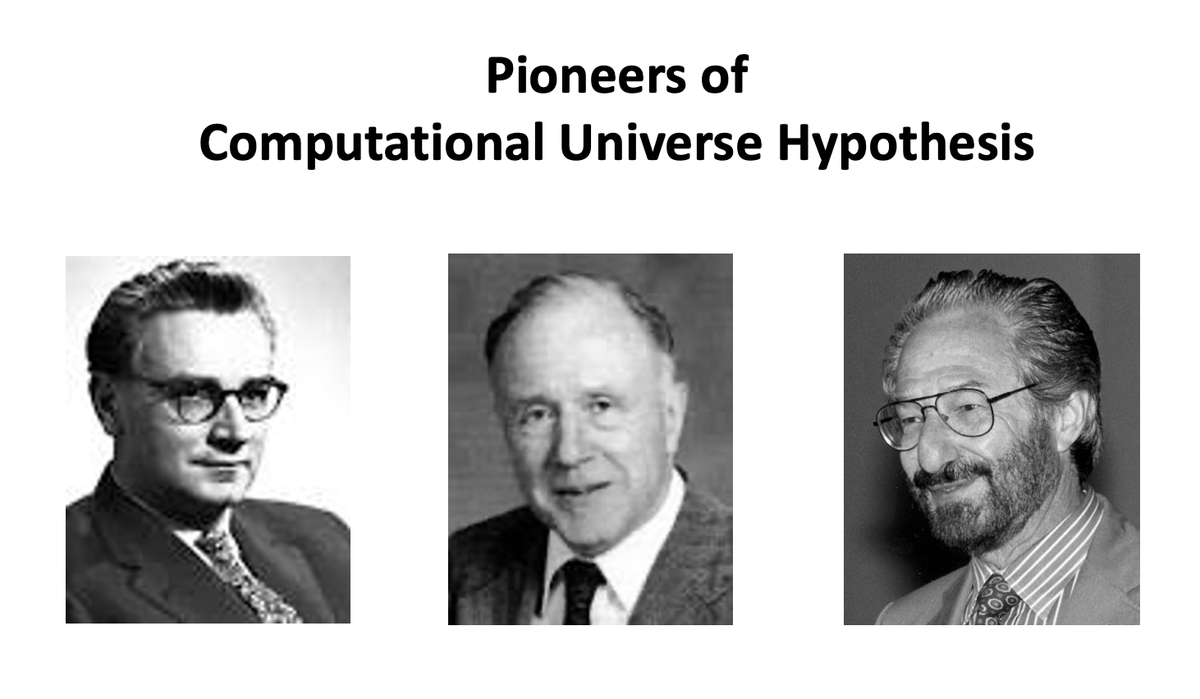 Duan1Simon's tweet photo. Remembering three visionary pioneers of the computational universe idea. They laid the foundation for today's simulation theory and prompt theory. #SimulationHypothesis #KonradZuse #JohnWheeler #EdwardFredkin #simulationtheory
https://t.co/F8nEERZsA0 https://t.co/KRLiVtSHbr