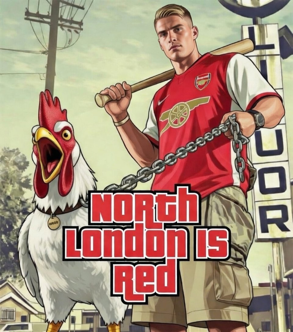 JONEZY39's tweet photo. NORTH LONDON IS RED 🔴 https://t.co/fVZv4coFfm