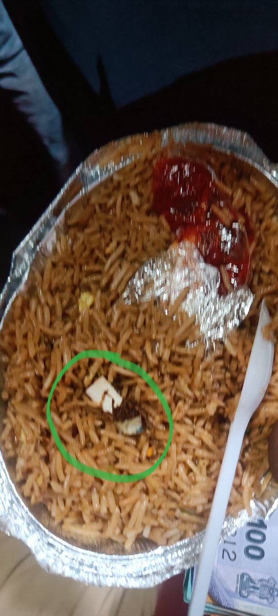 aashishryadav's tweet photo. @RailwaySeva  Unhygienic Food in Train 12052 - Cigarette Filter Found PNR: 8242322495 | Train: 12052 | Date: 22-02-2026 | MAO to CSMT Received unhygienic egg fried rice with a used cigarette filter. Contractor: Sanjay (RK Catering). Urgent hygiene check needed. 
@AshwiniVaishnaw https://t.co/QvDvahIM8r