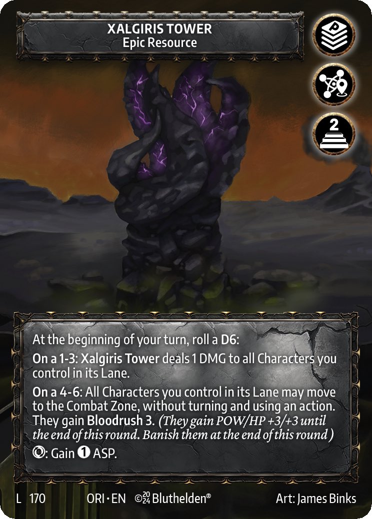 Choose your #CARD ⁉️

👉Basic Card

„Xalgiris Tower“ 🗼by James Binks 

Join it:
👉Follow us <a href="/bluthelden/">Bluthelden TTCG</a>
♻️Retweet with #bluthelden #blutheldentcg #ttcg
More Info at Comments👇

#gaming #cardgames #tcg