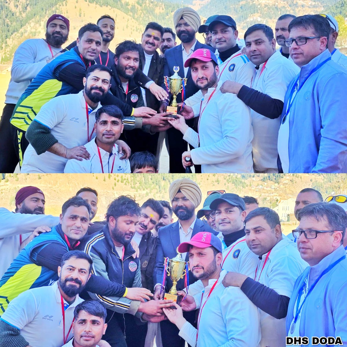 DHS Doda clinched a thrilling 8-run victory over SDH Bhaderwah in an Anti-Drug Awareness Cricket Match at Bhaderwah under #NashaMuktiBharatAbhiyan. 🏏
The initiative, aimed to promote sports &amp; steer youth away from drug abuse.
#DrugFreeIndia #Doda <a href="/CentreDoda/">Information & PR Doda</a> <a href="/dhs_jammu/">DIRECTORATE OF HEALTH SERVICES JAMMU</a>