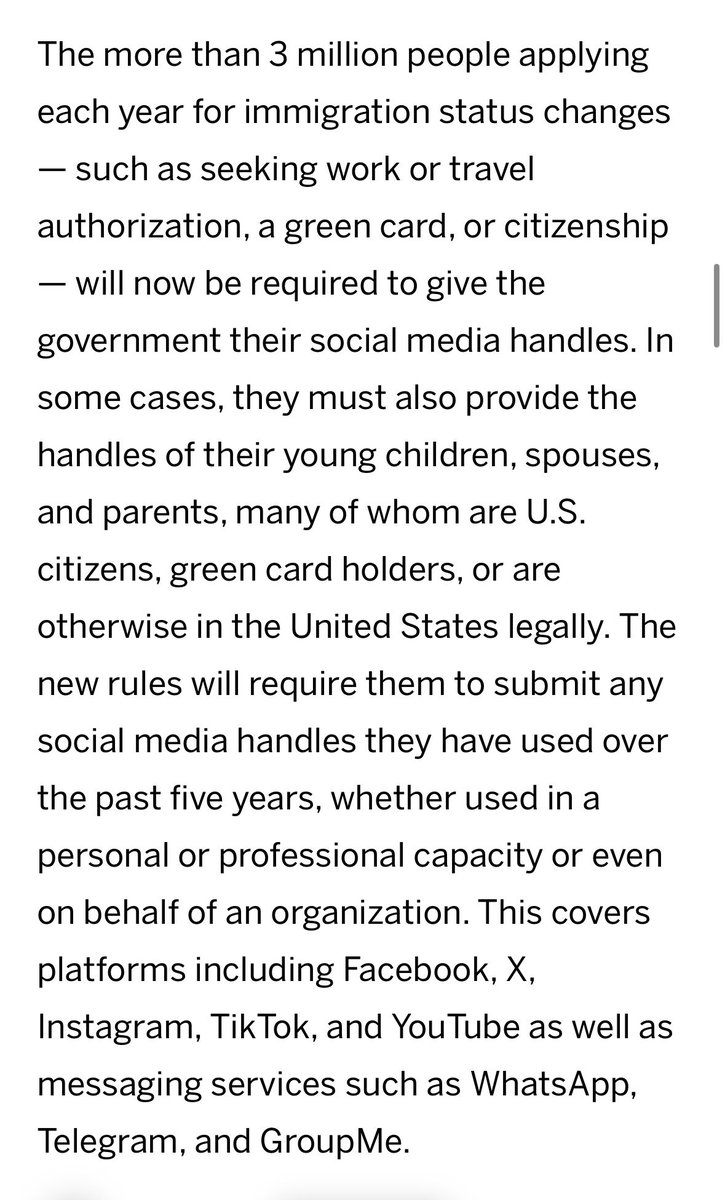 The free speech administration demands to know everything you are saying so it can choose whether to punish you for your opinions.
