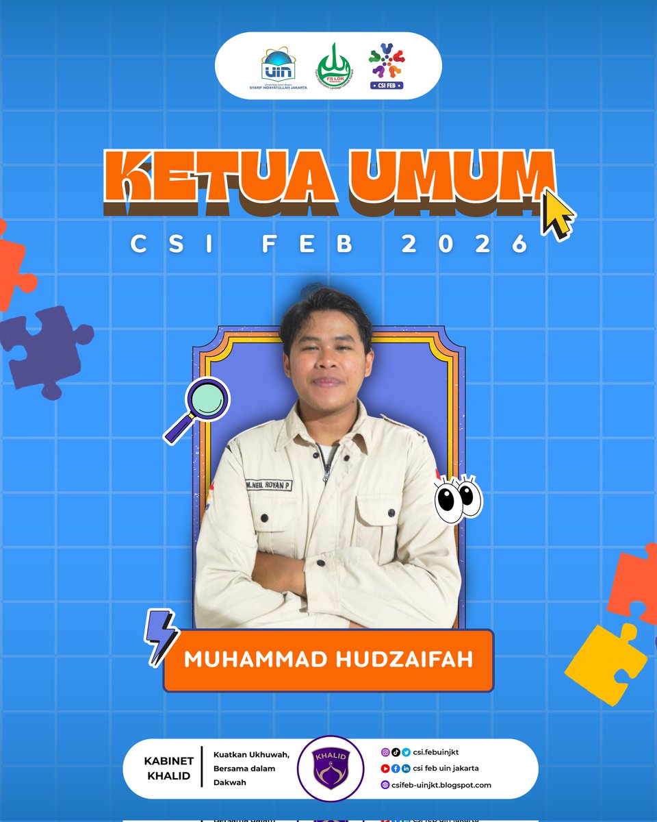CSI_FEBUINJKT's tweet photo. "Sesungguhnya Allah mencintai orang-orang yang berperang di jalan-Nya dalam satu barisan, seakan-akan mereka suatu bangunan yang tersusun kukuh."
(QS. Ash-Shaff : 4)

Ketua Umum dan Wakil Ketua terpilih kini menjulang 🌷 Membawa CSI FEB menuju masa jaya dan Sejahtera. https://t.co/P0pULEmBxs