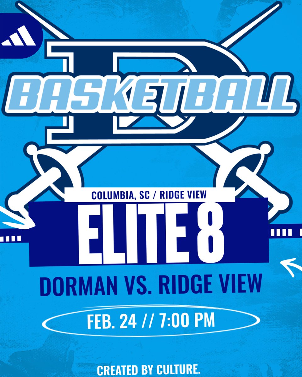 DormanHoops's tweet photo. The Elite 8... The Cavaliers will travel to Columbia, SC on Tuesday night to face Ridge View. #CreatedByCulture https://t.co/A7QxhafAfI