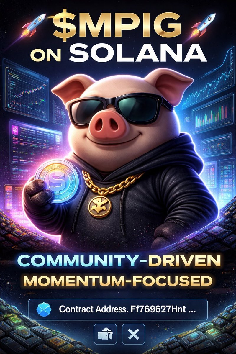 🚀 $MPIG on Solana 🚀

🔥 Community-Driven. Momentum-Focused.

$MPIG is an early-stage Solana token building steady traction across X and Telegram through organic engagement and transparent development.

This isn’t a short-term hype play — the focus is long-term positioning and