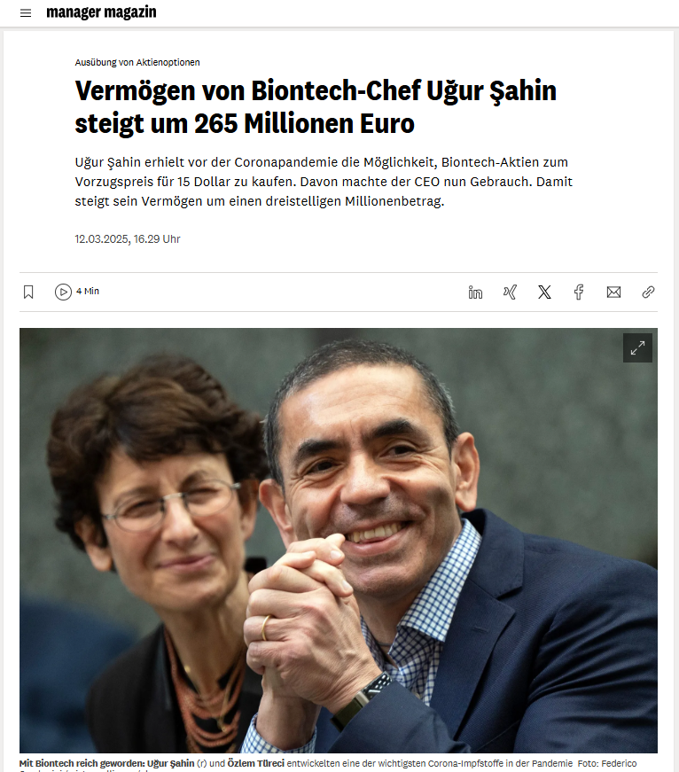 TimRealityDE's tweet photo. Ugur Sahin, Corona-Impfmilliardär + Träger des Bundesverdienstkreuzes erhielt 2018 Gelder von Falconwood - die Stiftung des Epstein-Intimus Henry Jarecki. Jarecki ist seit 2016 ebenfalls Träger dieses Ordens.

Kurz darauf wurde Sahin mit BioNTech und der mRNA-Spritze schwerreich. https://t.co/wLoegbmbgZ
