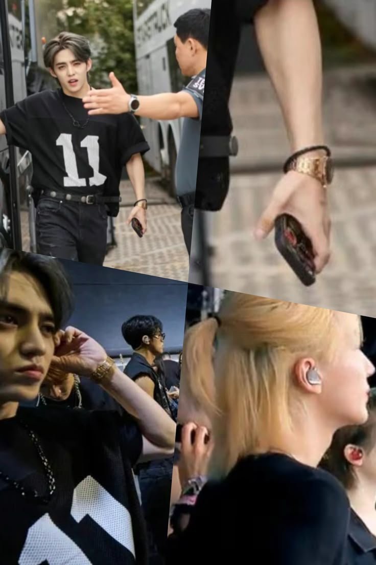 cheolhanglazer's tweet photo. seungcheol having a hair tie on his wristband for long hair jeonghan is sooo canon https://t.co/niB9rfR0nG