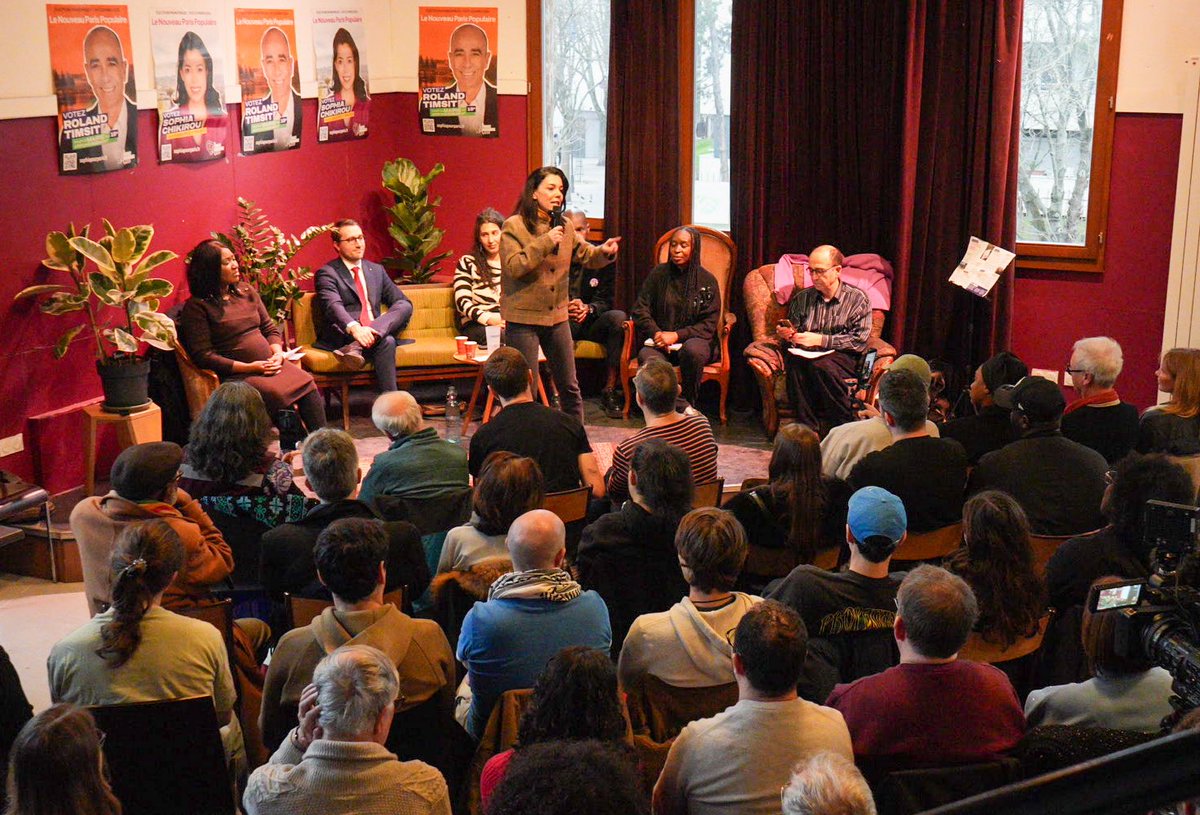 Énormément de monde dans le 19e arrondissement à la réunion publique contre le racisme, les inégalités et les violences policières. 

Avec Roland Timsit, candidat dans le 19e arrondissement 🔥