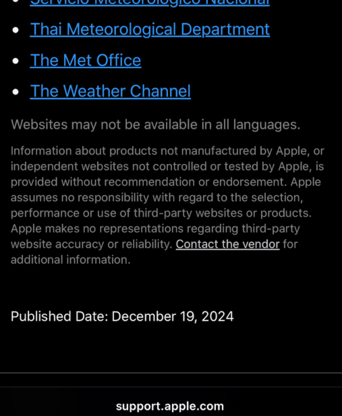 LukeM83anhf4's tweet photo. @MKBHD isn't the iOS weather app using The Weather Channel data as source? https://t.co/VsfGRL4qHU