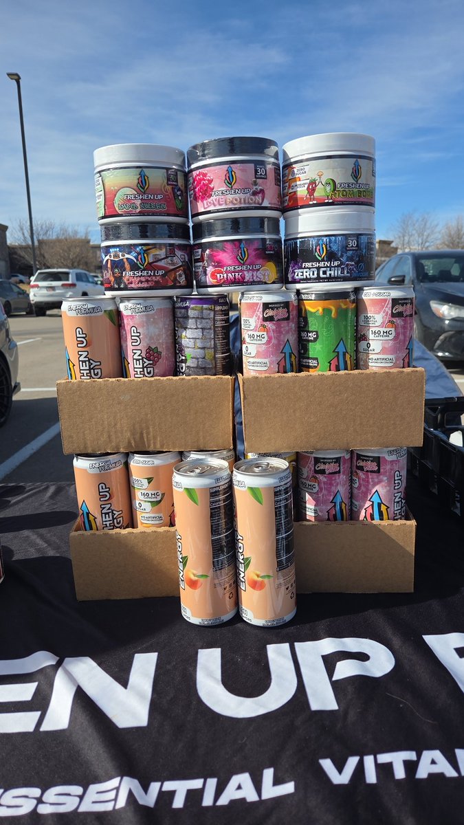 When you run into <a href="/DrinkFreshenUp/">Freshen Up Energy</a> you stock up.    So many new flavors.   Whose do you see?     Use code moose at checkout or your favorite creators.    Make it happen