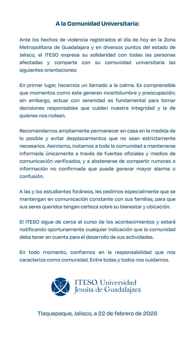 Dignidad y Justicia Francisco Suárez SJ - ITESO tweet media