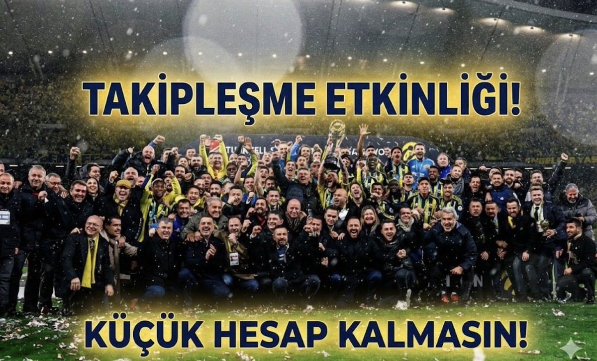 💛💙 FENERBAHÇELİLER TAKİPLEŞİYOR💛💙

Hesabını büyütmek isteyen Fenerbahçe’lileri birbirini takip etmeye davet ediyorum. 
Bütün Fenerbahçeliler takileşiyor.
Mavi Tikli ya da Mavi Tiksiz fark 
etmez.

Beğen✅️
RT at✅️
Yoruma GT yaz✅️

 #BJKvGOZ #İnanFenerbahce #YellowLegacy