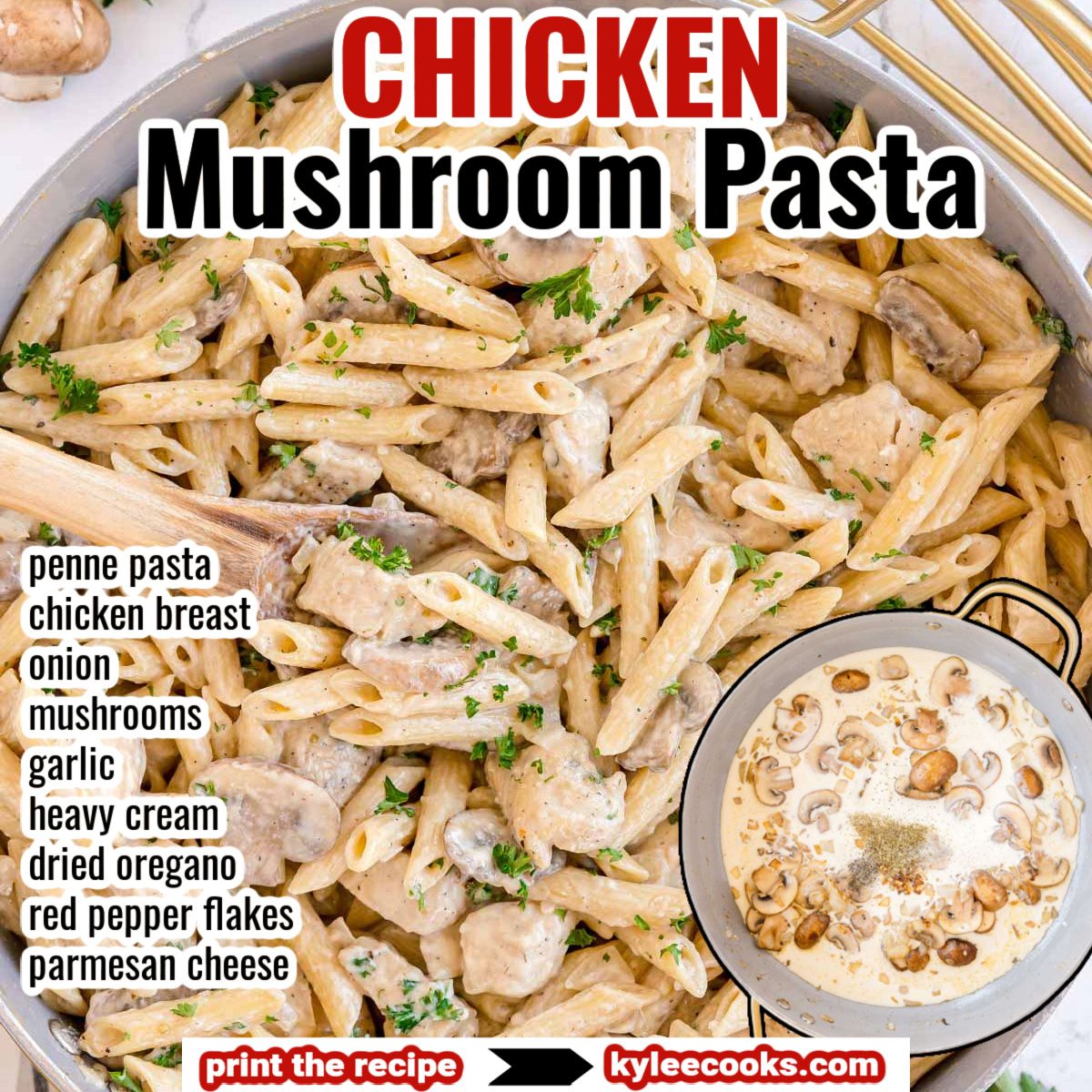 kyleecooks's tweet photo. One skillet, one dreamy creamy chicken pasta. Mushrooms optional but highly encouraged. https://t.co/8l5KTDVZ8O #kyleecooks #mushroomrecipes #dinnerfix https://t.co/OCLAVNiy2k