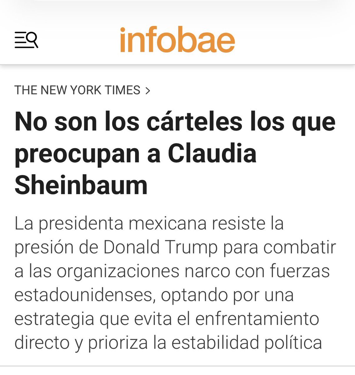 Esto dijo la presidente de México hace dos semanas. El socialismo es siempre y en todo lugar una enfermedad mental