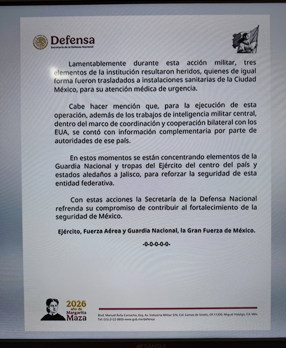 ⚠️SE CONFIRMA⚠️ Cayó “El Mencho” el delincuente más perseguido de los últimos años en México.